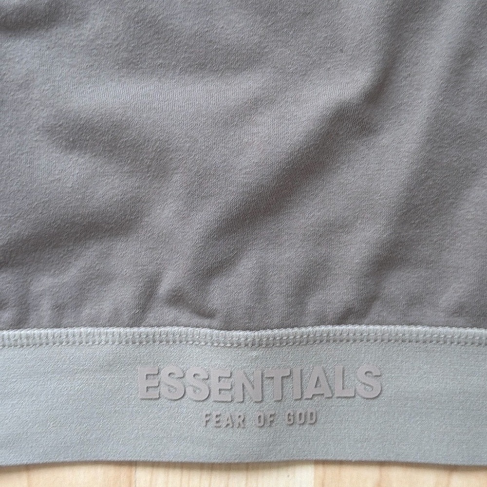 Essentials Fear of God grey cropped tank top, size S - Picture 2 of 9